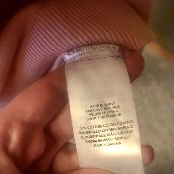 100% cotton Ralph Lauren pink ruffle sweater size XL - Picture 5 of 6